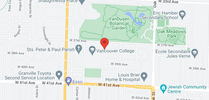 map of 1291 W 38TH AVENUE